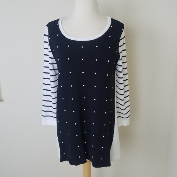 White House Black Market  Polka Dots Sweater Small - Picture 3 of 7